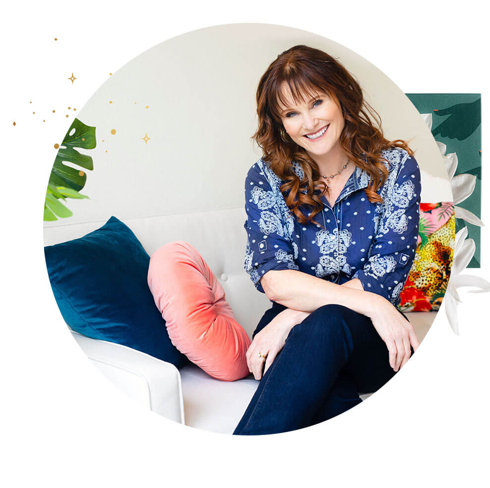 pet dog while the girl is working